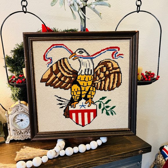 Vintage Other - 1976 patriotic needlepoint